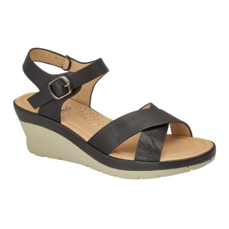 ANTIGUA is a Ladies lightweight sandal.  ANTIGUA has front cross over straps and an adjustable ankle strap. A very pretty and appealing summer sandal 