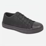 Baltimore is a youth’s lace up canvas with contrasting stitching and sole.