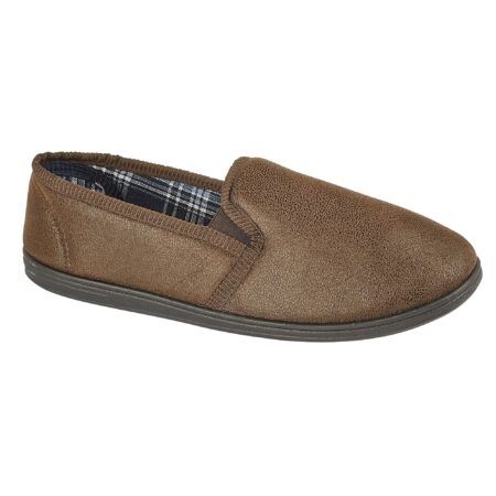 CRAIG is a fantastic slipper. Craig has a vinyl and has a twin gusset and the check lining. Adds a very attractive quality to this super slipper. Available in 2 colours.