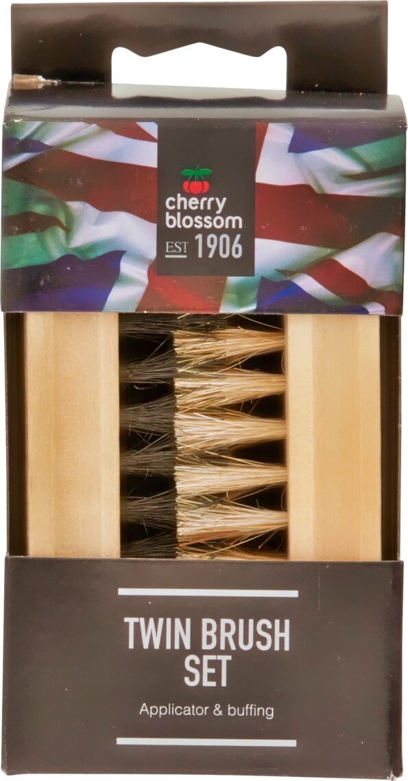 A brush ideal for buffing and shining all leather footwear. Perfect for bringing the lustre back to just-polished footwear or worn shoes that may have lost their shine. Features high-quality horsehair bristles and a hard-wearing, stained and lacquered wooden body designed for maximum comfort and grip. Each pack contains two polishing brushes applicator & buffing. Quality bristles perfect for applying polishes to all your leather goods Suitable for: All footwear.